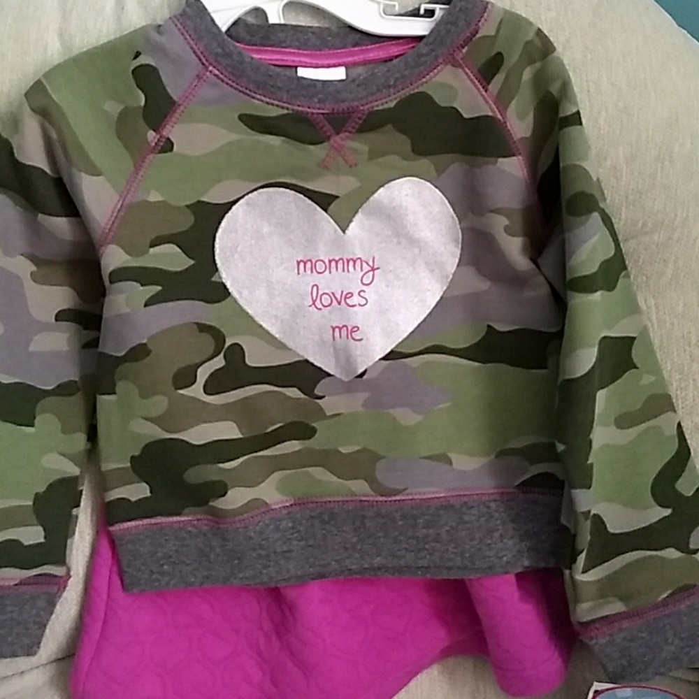 NWT 2T top and skirt set.